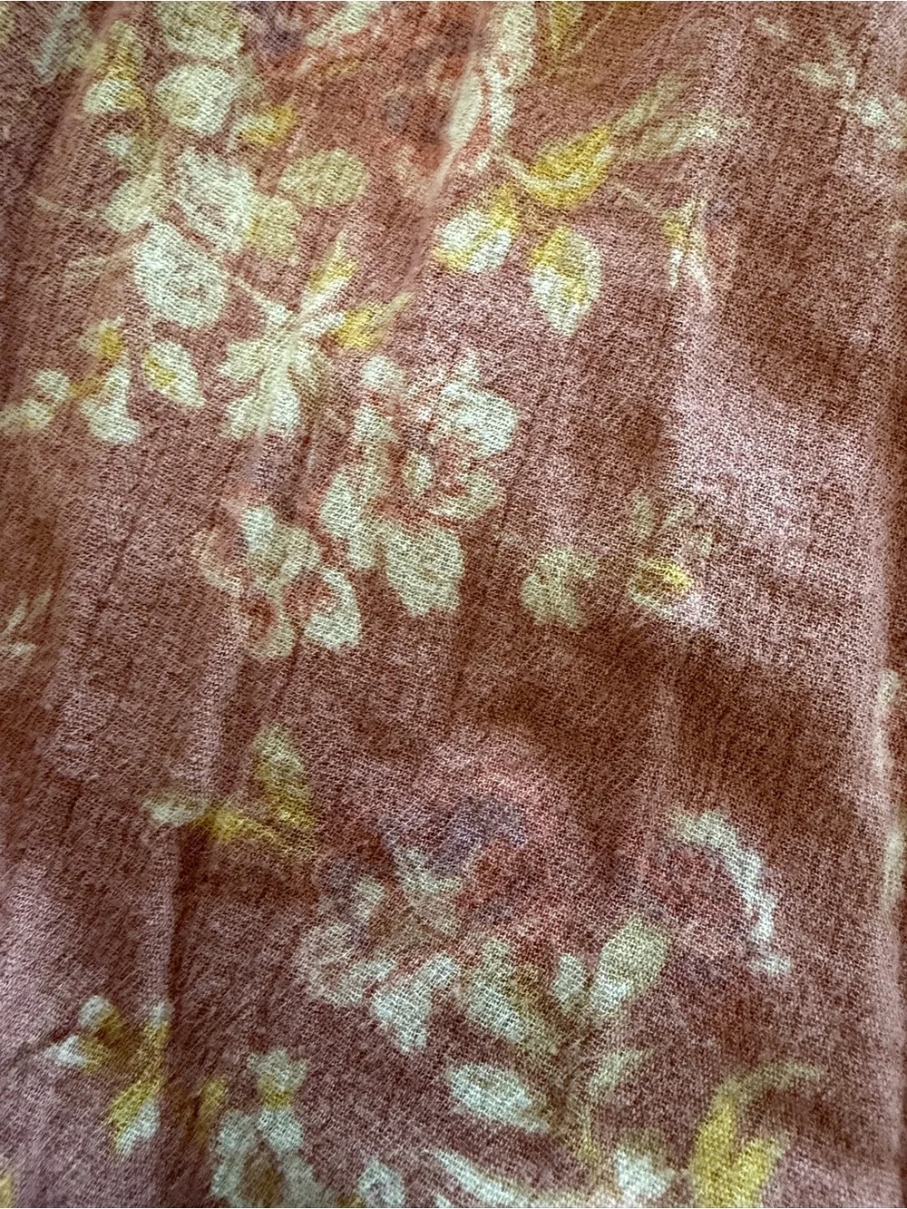 Chaps Rusty Rose Floral Long Sleeve Peasant Blouse - Picture 4 of 4